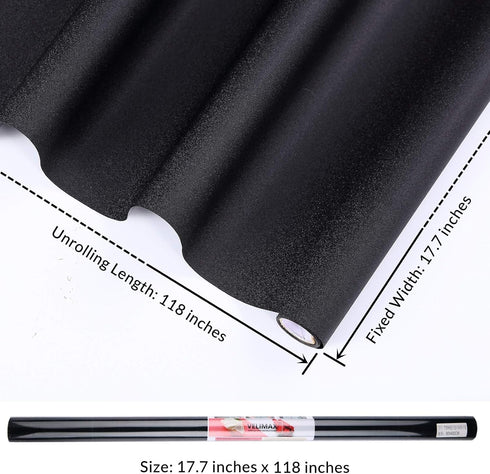 VELIMAX Static Cling Total Blackout Window Film - Privacy Room Darkening Tint, 100% Light Blocking, No Glue (17.7 x 118
