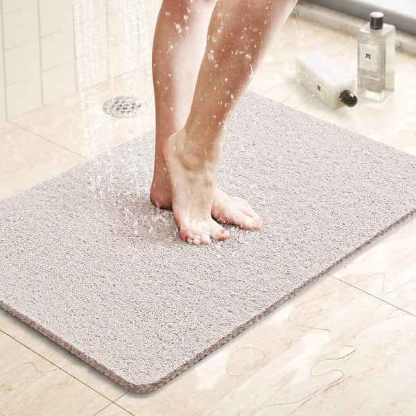 LuxStep Shower Mat Bathtub Mat,24x16 inch, Non-Slip Bath Mat with Drain, Quick