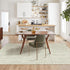 5x7 LUXRUG Washable Area Rug - Boho Living Room Rug Soft Indoor Carpet Ultra-Thin Sage Green Modern Abstract Rainbow