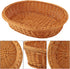 EUSOAR Wicker Basket, 12.2"x 7.9"x 2.8", 3pcs Tabletop Food Serving Baskets for Restaurant Bakery Family