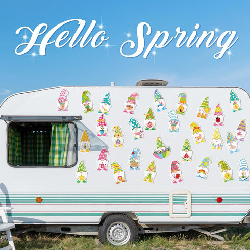 Hoteam 30 Pcs Spring Magnets, Cute Summer Refrigerator Magnet for Garage Door, Car, Metal Door Decoration