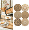 CcHhyyt Set of 6 Boho PVC Round Placemats for Dining Table Mandala Table