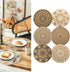 CcHhyyt Set of 6 Boho PVC Round Placemats for Dining Table Mandala Table