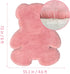 4.6x6 ft Pink Bear Soft Fluffy Large Rug, Shaggy Faux Sheepskin Fur Rug Fuzzy Shag Area Rug Cute Plush Carpet