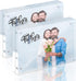 2 Pack 4x4 4x4 Set 10 10MM TWING Acrylic Picture Frame, Horizontal Magnet Double Sided Picture Frame with Microfiber