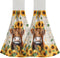 Giwawa Highland Cow Kitchen Hanging Towel Set of 2, Summer Sunflower Cattle