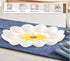 YU&CH Ceramic Sunflower Deviled Egg Tray - White Egg Platter For Party