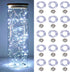 Twinkle Fairy Lights Battery Powered 20 LED on 7.2feet Silvery Copper Wire for DIY Wedding Party Decor (Cool White)
