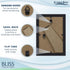 Icona Bay 4x6 Picture Frames (Black, 5 Pack), Modern Style Wood Composite Frames for Table Top or Wall Mount