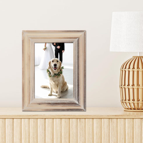 Lawrence Frames 5x7 Natural White Wash Maple Picture Frame