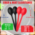 Patelai 4 Pieces Small Multicolored Silicone Spoons - Nonstick Kitchen Spoon for Cooking, Baking, Mixing