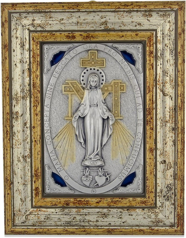 Venerare 5.5" x 4" Framed Miraculous Medal Wall Shrine