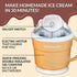 Nostalgia Electric Ice Cream Maker - 1.5 Quart Old Fashioned Soft Serve Machine for Frozen Yogurt or Gelato - Tan