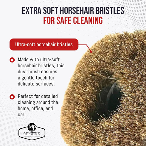 MP Maresh Products Household Cleaning Vacuum Brush Attachment - Soft Dust Floor Brush, Horse Hair Vacuum Cleaner