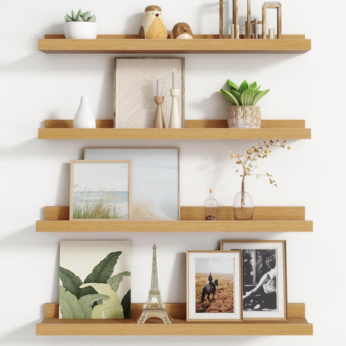FLYJOE Floating Picture Ledge Shelves for Wall Set of 4, 24 Inch