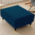 ADPON Square Jacquard Ottoman Covers Ottoman Slipcovers Folding Storage Stool Protector Elastic Bottom Stretch Jacquard