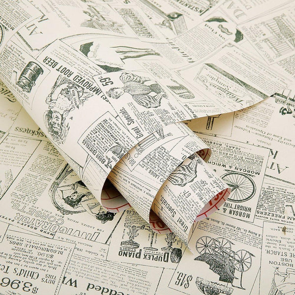 17.8 x 78 Inches Self-Adhesive Liner Paper, Removable Shelf Liner for Kitchen Home Decor, Newspaper