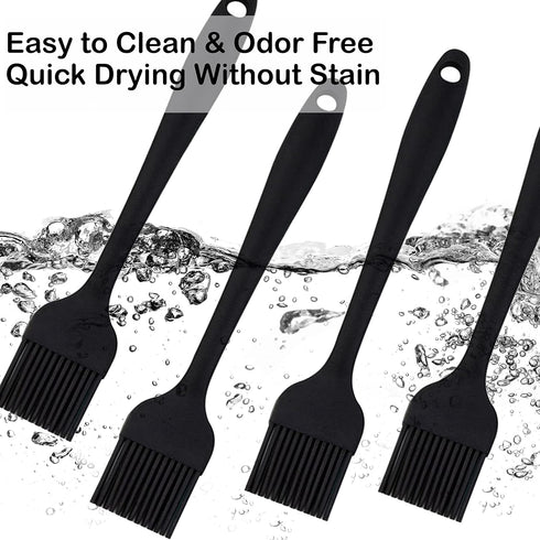 Pastry Brush - Silicone Basting Brush for Cooking, Heat Resistant Food Grade Silicone for BBQ, Grill Baking