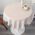 36 36 Inch Linen Small Square Tablecloth x Beige Washable Wrinkle Resistant Table Cover with Tassels Farmhouse