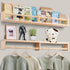 TUEGEGNS Set 2, 32 inches Nursery Book Shelves - Wall Mounted of Wooden Floating Bookshelves for Kids' Room and Study