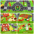 Mfmiudole 39.4" 59" Tummy Kids Rug Play Mat for Toy Cars, Farm Life Road Traffic for Playroom Kids Car Road Rugs