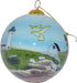 Blown Glass Christmas Ornament | Nubble Lighthouse Maine | Hand Painted Inside with Gift Box