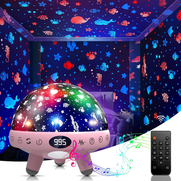 ZKYQSHDHX Night Light Projector for Kids' Bedroom, Built-in 29 Soothing Sounds for Baby