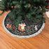 Forest Wreath Christmas Tree Skirt, Gorgeous Edge Tassel Lace for 36" Xmas Ornaments Decoration, Fox Design