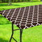 Smiry Rectangle Picnic Table Cover, Waterproof Elastic Fitted Camping Tablecloths for 6