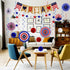 26Pcs 4th Patriotic Decorations of July Decorations LOVE USA Banner Red White Blue Paper Fans Star Streamer Pom Poms