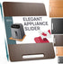 Ibyx Elegant Sliding Tray for Coffee Maker & Heavy Kitchen Appliances - Sturdy, Brown, Large (12” x 16”)