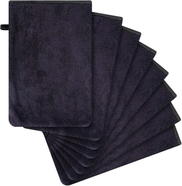 PHOGARY 8 Pack Microfiber Body Wash Bath Mitts for Women Men, 69 Inch