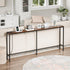 Nouva 70 Inch Narrow Console Table with Outlet, Sofa Table with Charging Station, Behind Couch Table with Metal Frame
