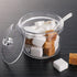 Patelai Sugar Bowl Set (4 Pieces) - Acrylic Clear Sugar Bowl with Lid and Salt Spoon for Spices and Condiments