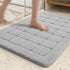 Color&Geometry Gray Bathroom Rugs, Non Slip Washable 17"x30" Luxury Absorbent Bath Mats for Bathroom