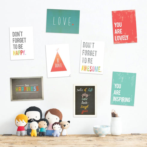 Children Inspire Design The Rules Mini Collection 5x7 Wall Art Prints - Motivational Nursery Decor