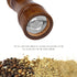 8 Inch Oak Wooden Pepper Mill Grinder - Refillable with Adjustable Coarse to Fine (1 Pack)