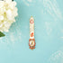 Matashi Hand Painted 5.7" Red and White Dove Mezuzah with Gold Accents and Star of David for Home Decor Gift