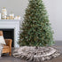 yuboo Spring Farmhouse Flowers Christmas Tree Skirt - 48 inches Burlap Easter 6-Layer Ruffle Farmhouse Decor