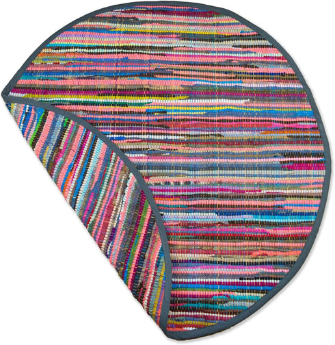 DII Chindi Home Collection Handwoven Multicolor Area Rag Rug - 36" Round
