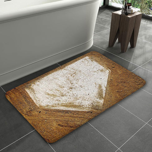 NYMB Baseball on The Wooden Bath Rug, Non-Slip Floor Entryways Outdoor Indoor Front Door Mat,Bath Mat Bathroom Rugs, (17X29in) by NYMB