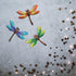 wotieuns 3 Set Metal Dragonfly Wall Decoration, Outdoor Art for Garden Fence, Living Room, and Porch