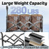 280 Lbs Wagons Carts Foldable, with Adjustable Handle, Black Lightweight Portable, Collapsible Wagon for Beach Trip