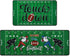 Bencailor 2 Pcs Football Field Welcome Doormat and Kitchen Rug Set, Non-Skid Washable Carpet