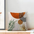 Boho Mid Century Pillow Covers 18x18 Set of 2, Orange Gold Geometric Aesthetic Cushion Cover for Living Room Decor