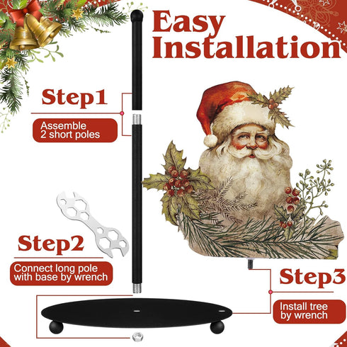 MorningRo Countertop 3D Christmas Paper Towel Holder Retro Santa Kitchen Decor and Accessories Black Metal Farmhouse