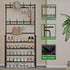 8 Closet 4 Coat Rack Shoe Rack With Storage Shelf Freestanding with Hooks for Entryway Bedroom Tier, Black