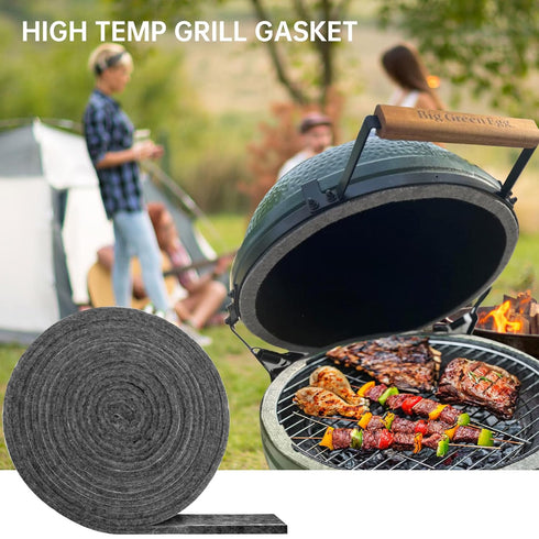 Linone 15 7/8" 1/8" High Temp Grill Gasket Replacement Compatible Fit L/XL Big Green Egg Ceramic Lid Top BBQ Smoker