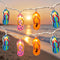Multicolor Beach Flip Flop String Lights, 8.5Ft Beach Themed Outdoor Party Lights
