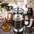 34 Ounce French Press Coffee Maker, Chromium Stainless Steel with 4-Level Filter System, Borosilicate Glass